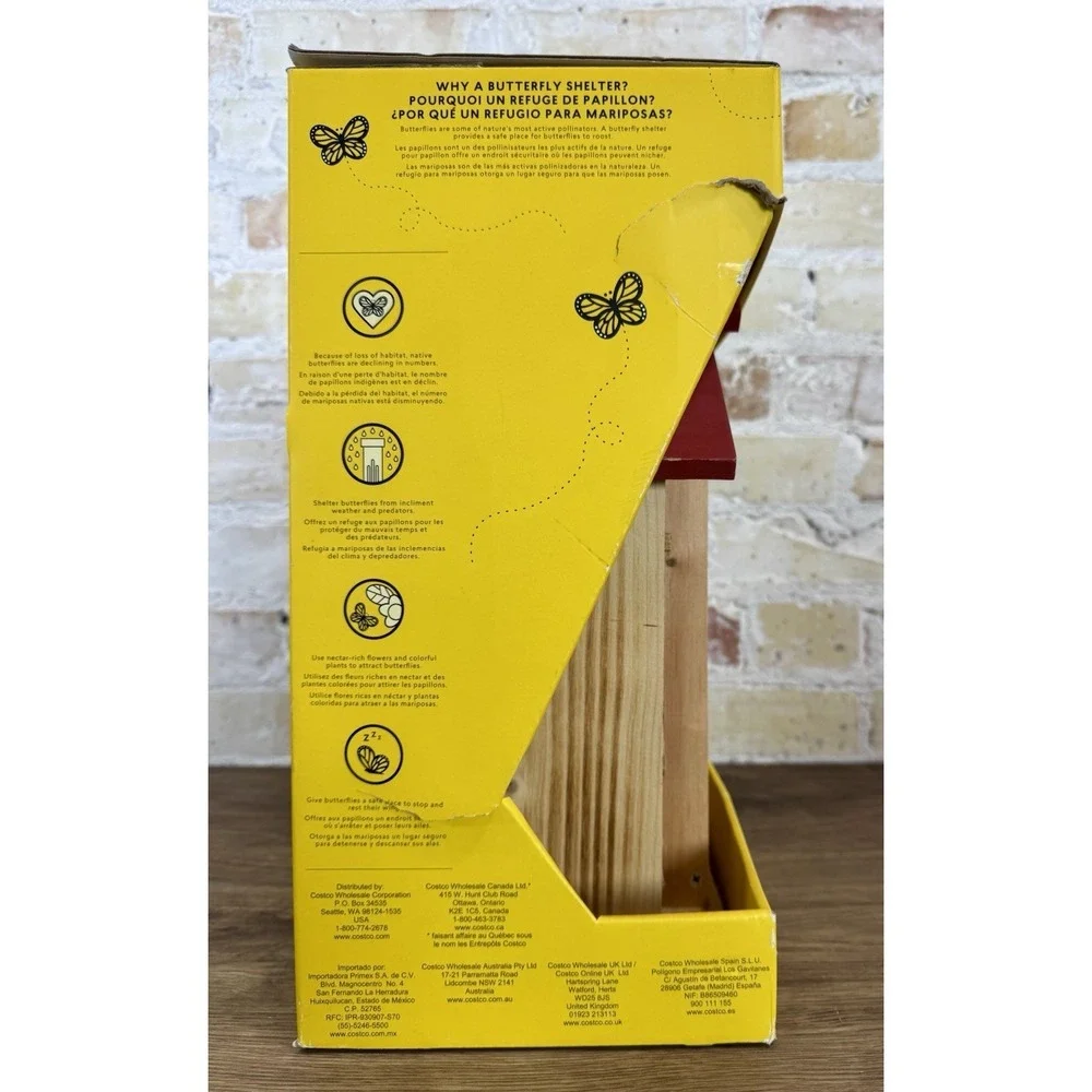 Bambeco Native Bee Barn Hotel Mason House Butterfly Shelter Non Stinging NIB FSC